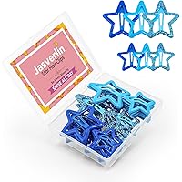Drnytunk 50 Stück Stern-Haarspangen Set - Rutschfeste Metall-Clips In Schwarz, Weiß, Rosa, Für Damen & Mädchen