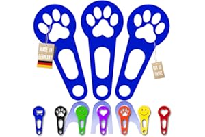 ONAIR 3 gettoni per il carrello della spesa, rimovibili immediatamente come portachiavi; 3 pezzi in un set Sblocca carrello Sblocca carrello (Blu, Zampa)