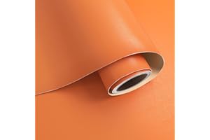 VaryPaper Carta da Parati Arancione Carta Parati Adesiva Muro Moderna 40cmx200cm Adesivi Decorativi per Mobili Pellicola Adesiva in Vinile Carta da Parati Bambini Cameretta Armadi Rivestimento Parete