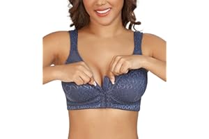 DotVol Sujetador Reductor con Cierre Delantero Corrector de Espalda sin Aros Tallas Grandes