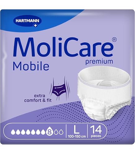 MoliCare Slip Maxi Briefs – Incontinence Diapers – Size M – Pack Of 14 – Overnight Absorbency