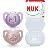 NUK First Choice Baby Pacifier | 18-36 Months | Orthodontic Pacifiers | Calms 99% of Babies** | Monkey / Kangaroo | 2 Count