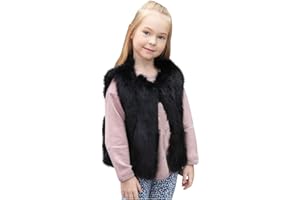 Routefuture Gilet Doudoune sans Manche Chaud Fille Down Gilet, Veste sans Manche Blouson Manteaux à Capuche Imprimé Dinosaure Dessin Animé pour Enfants Hiver 12mois - 5ans