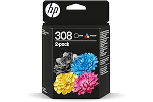 HP Paquete de 2 Cartuchos de Tinta Original 308 Negra/Tricolor