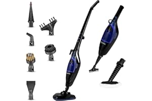 ‎ZEEGMA Zeegma Dampfmopp Handdampfreiniger Puur Prime Control 13 in 1 Düsenset für Böden, Teppiche, Fliesen, Fugen, Fenster, Stoffe, reinigungsmittelfreie Reinigung, zusammenklappbar, 1500 W, 400 ml