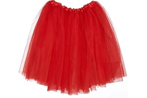 Msrlassn Gonna Tutu Donna Classico Elastico 4 Strati Tutu Gonna in Tulle per Vestito Festa Danza