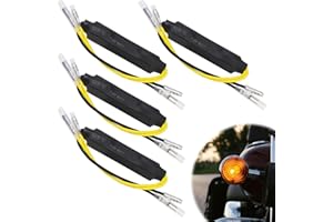 GENERIC 4 Pcs Universal Motorcycle LED Turn Signal Resistors 12V 30W 15Ω Indicator Light Load Resistor Adaptor Fix Error Code Accessories for Motorcycle Motorbike Scooter Trike Quad Off Road