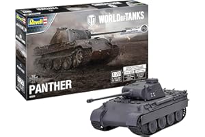 Revell 03509 Panther AUSF. D World of Tanks Modellbausatz für Einsteiger mit dem Easy-Click-System, farbige Bauteile