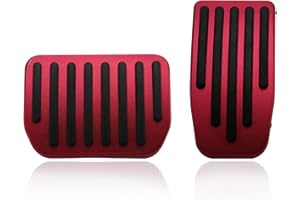 YIXISI Pedaliera Auto Compatibile con Tesla Model 3 Model Y, Acciaio Inox Poggiapiedi Pedale Automatico per Acceleratore e Freno, Rosso