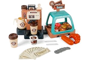 Banaone Cafetera Juguete, Simulacion Maquina De Cafe Heladeria Juguete Juguetes Educativos Infantiles, Sonido Y Luz Barista Tienda De Postres Casa De Juegos Juguetes De rol
