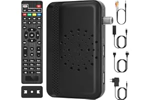 WEDETIAN Mini Sat Receiver DVB-S2 Digital Satelliten Receiver Full HD 1080p (Sat DVB-S/S2, HDTV, HDMI, USB Mediaplayer, vorinstallierte Programmliste, Sleeptimer, Nahbedienung am Gerät, Fernbedienung)