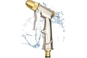 SMTFCTY Gartenbrause 100% Metall Gartenspritze Handbrause Hochwertig Verstellbarer Wasserdurchfluss Und Robust mit Verschiedene Strahlarten für Garten Bewässerung, Autowaschanlagen