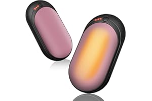 TOMATOFRYDAN Scaldamani Ricaricabile USB, 2 in 1 iscaldatore Elettrico Tascabile,Scalda Mani Portatile Elettrico con 3 Livelli di Calore,Riutilizzabile,Regali di Natale per Campeggio All'aperto, Caccia
