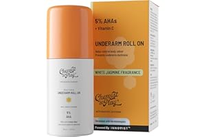 Chemist at Play UnderArm Roll-On with 5% AHA, Lactic Acid & 1% Mandelic Acid | Prevents Body Odour, Brightens Skin & Exfoliates Underarm | For Sensitive Skin |White Jasmine Fragrance|Alcohol Free-40ml