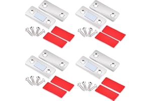 SWIHORAB 4 Pack Magnetic Door Catch, Ultra Thin Cupboard Magnets Self Adhesive Door Magnets for Cabinets, Magnetic Furniture Closer Drawer Magnet Closure for Wardrobes
