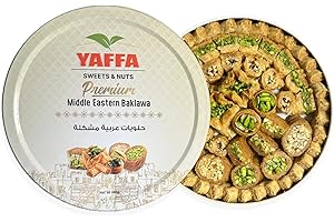 Yaffa Traditional Middle Eastern Baklawa | Assorted Baklawa Gift Box with Pistachio & Mixed Nuts | Handmade Pastry, Halal & Vegetarian Sweets for Eid, Ramadan, Christmas & Gifting 800g