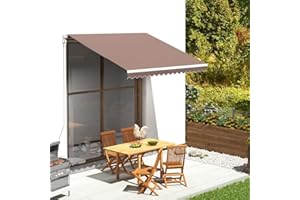 FIRBNUS Tela de Repuesto para Toldo 280x245 cm Tela de Toldo Tela Toldo Repuesto Toldo de Recambio Toldo de Repuesto de Jardín Recambio Tela de Toldo Marrón (Sin Estructura)