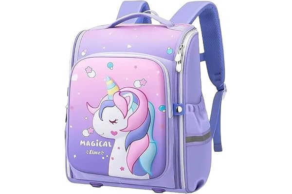 Zancia School Bags for Unisex 2-12 Year Stylish Durable 3D Backpack Shoulder School Bags for Unisex Birthday Gift for children,School Bag Foldable Bag Waterproof