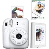 Instax mini 12 Beyaz Fotoğraf Makinesi-10'lu Film ve Mini Alb&uuml;m Seti
