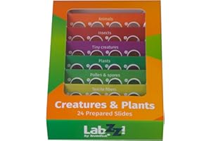 Zestaw preparatów zwierzęcych i roślinnych Levenhuk LabZZ CP24 do mikroskopu do obserwacji botanicznych i zoologicznych
