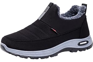 Snöstövlar varma bekväma vinterstövlar män vattentäta fodrade | Stövletter herr vinter casual slip-on snöstövlar halkfri sula vinterstövlar unisex vandringskängor lätta ankelstövlar