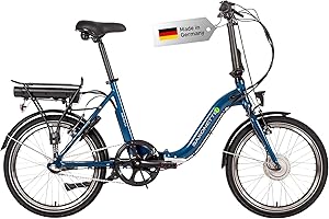 ‎SAXONETTE SAXONETTE E Bike Klapprad 20 Zoll mit Rücktrittbremse und nabenschaltung, E Fahrrad Herren mit Nabenmotor 36V 7.8Ah Akku, 80KM Lange Range, Elektrofahrrad Pedelec 25 km/h für Herren Damen