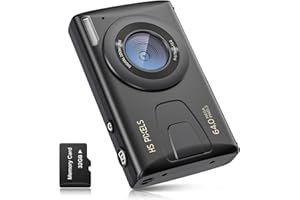 CCN Cámara Digital, 64 MP 1080P FHD cámara fotográfica con Pantalla de 3,0 Pulgadas, Zoom Digital de 18 x, cámara compacta portátil con Tarjeta TF de 32 GB, Cable USB, para Adolescentes, Adultos