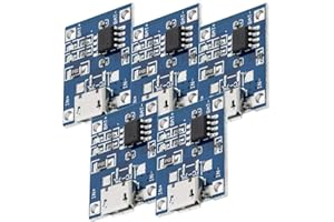 AZDelivery 5 x TP4056 Micro USB 5V 1A Charge Controller Lithium Li - Ion Battery Charger Lithium Moduł ładowania w tym eBook!