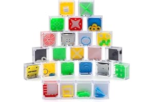 JIJI&CUI 24 Geduldspiele, Mini Denkspiel Knobelspiel, Geduldsspiele Denkspiel Knobelspiel für Kinder Erwachsene für Adventskalender, Kindergeburtstag Mitgebsel, Mitbringsel, Gastgeschenke, Weihnachten