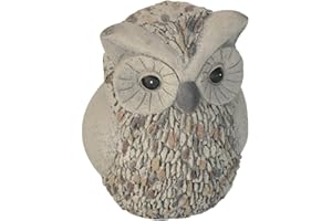 Kynast Garden Steinfigur Eule 24 cm sitzend Deko Gartenfigur Polystone Steinoptik