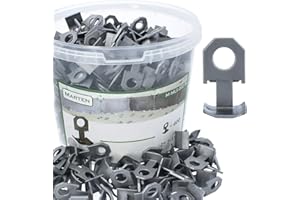 MARTEN Szybki System Poziomowania Płytek Glazury 400 Klipsów | Klips Szary 7-15 mm Komplet Zestaw Samopoziomujący Kafelki