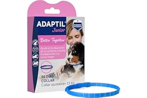 ADAPTIL Junior - Antiestrés para cachorros - Adaptación al hogar, Aprendizaje, Educación, Lloros, Quedarse solo - Collar para Cachorros