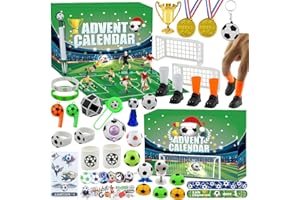 Y.A. LOTUS 2024 Calendario dell'Avvento Coppa del Mondo Calcio Set 24 giorni Natale Conto alla rovescia Calendario dell'Avvento con 24 sorprese World Cup Tema Gioco per Bambini Famiglia