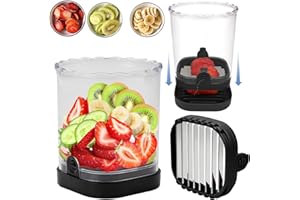 BIGINGJIA Fruit Slicer | Strawberry Slicer | Banana Slicer | Grape Cutter | Egg Slicer | Detachable Fruit Cutter with Push Plate for Vegetable Fruit Salad Kitchen Gadget