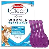 Bob Martin Clear Spot On Wormer for Cats and Kittens over 1kg 4 Pack
