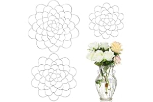 Yoljun Blumenigel für Vasen, 3 Stück Blumenretter Stielhalter Blumen, Blumenarrangement Halter, Blumenfrosch Edelstahl, Blumengitter für Vasen Und Sträuße, Flower Frog Fixierung für Frische Blumen