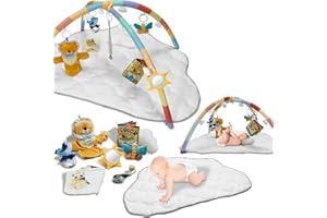 TELGUUA Palestrina Neonato,Tappetino da gioco per bambini, palestra per attività, tappetino per la pancia del neonato, Tappetino da Palestra Attività con Giocattoli