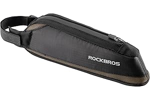 ROCKBROS Bolsa Cuadro Bicicleta, Bolsa Tubo Superior 0,65L Reflectante Accesorio Bicicleta para MTB Carretera Gravel, Negro