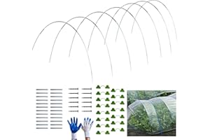 SEWOKON Pflanztunnel Bögen 30 Stück 43 cm, Folientunnel Bögen, Pflanztunnel Bögen Mit Netz, Gewächshausreifen, Tunnelbögen, Pflanztunnel für Hochbeet, Pflanztunnel Netz, Gewächshaus Bogen, Pflanzentunnel.