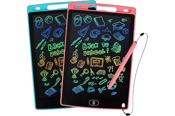 Kogabanny Tablette Dessin Enfant 2 Pièces 12 Pouces,Tablette d'écriture LCD pour 3-12 Ans Enfants Ardoise Magique,Jouet Educatif de Filles et Garcons, Cadeaux d'anniversaire Noël