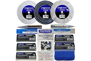 PRO-MAX PROFESSIONAL QUALITY TOOLS Bench Grinder Aluminium Alloy Brass Steel Metal Polishing Kit 4" x 1/2" 11pc