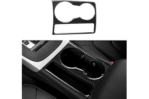 OYDDL Auto Cup Holder Cover Trim Carbon Fiber Aufkleber Aufbewahrungsbox Decal passt Kompatibel mit Audi A4 B8 A5 S4 S5 RS4 RS5 Interior Zubehör