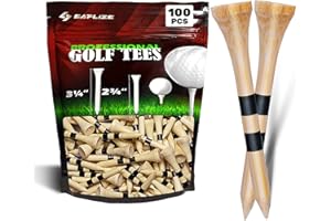 SAPLIZE Tee da Golf in bambù da 150 Pezzi, Quattro opzioni di Dimensioni (38 mm / 54 mm / 70 mm / 83 mm) - Tee da Golf biodegradabili, più durevoli e stabili
