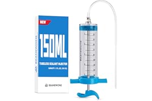 Beanewone Bicycle Tubeless Tire Sealant Injector Syringe Kit, 150ml Tubeless Tyre Sealant Injector for Tubeless Tyre Sealant and Stans No Tubes Tyre Sealant