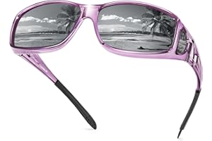 URUMQI Polarized Sunglasses Fit Over Glasses for Men Women, Wrap-around Driving Sunglasses 100% UV Protection
