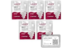 Lalvin QA23 Weinhefe (5 Pack) - Hefe für Met - Machen Sie Wein Met Apfelwein Kombucha zu Hause - 5 g Beutel - Saccharomyces cerevisiae - Verkauft von CAPYBARA Distributors Inc.