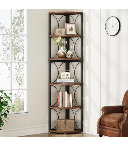 Houten wandplank Decoratieve hoekplank Mintis