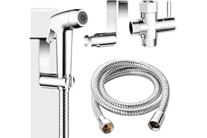 WEIDMAX Handheld Toilet Bidet Sprayer for Toilet-Adjustable Water Pressure Control with Hose for Feminine Wash, Stainless Steel Brushed Nickel Bidet Faucet Cloth Diaper for Baby Wash
