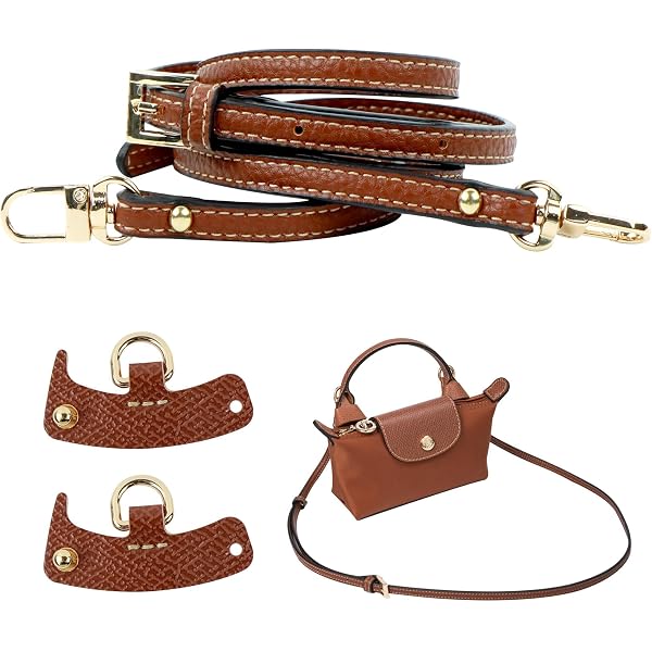 Tracolla In Pelle Regolabile Per Borse: Cinghia Sostitutiva Con Adattatori, Trasforma La Tua Borsa In Una Crossbody (Marrone E Nero, 80-100 Cm) - 4
