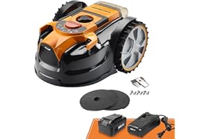 Lawnmaster OcuMow®16 Robot rasaerba a batteria per prati fino a 200 m², evitamento ostacoli, robot rasaerba silenzioso senza filo perimetrale VBRM16 PLUS